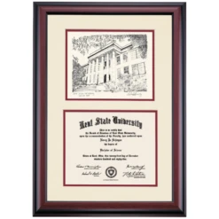 Kent State Premier Merrill Hall Diploma Frame For Undergraduate Degrees