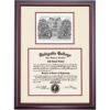 Lafayette Premier Pardee Hall Diploma Frame
