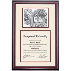 Longwood Premier French Hall Diploma Frame