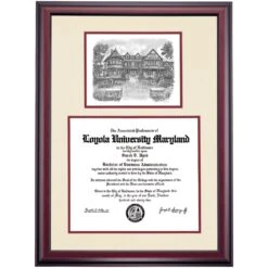 Loyola Maryland Premier The Knott Humanities Center Diploma Frame