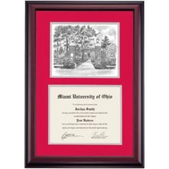 Miami Ohio Premier Slant Walk Diploma Frame -Best Homeware Shop DSSHEIMIAPC4CESWM