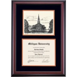 Milligan Premier Seeger Memorial Chapel Diploma Frame -Best Homeware Shop DSSHEIMLGPC4BOSEI