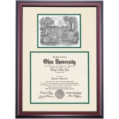 Ohio Premier Cutler Hall Diploma Frame