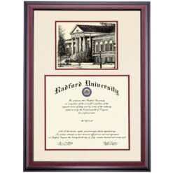 Radford Premier McConnell Library Diploma Frame