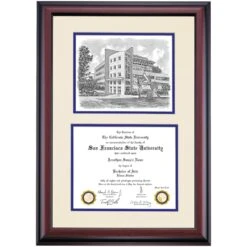 San Francisco State Premier Burk Hall Diploma Frame