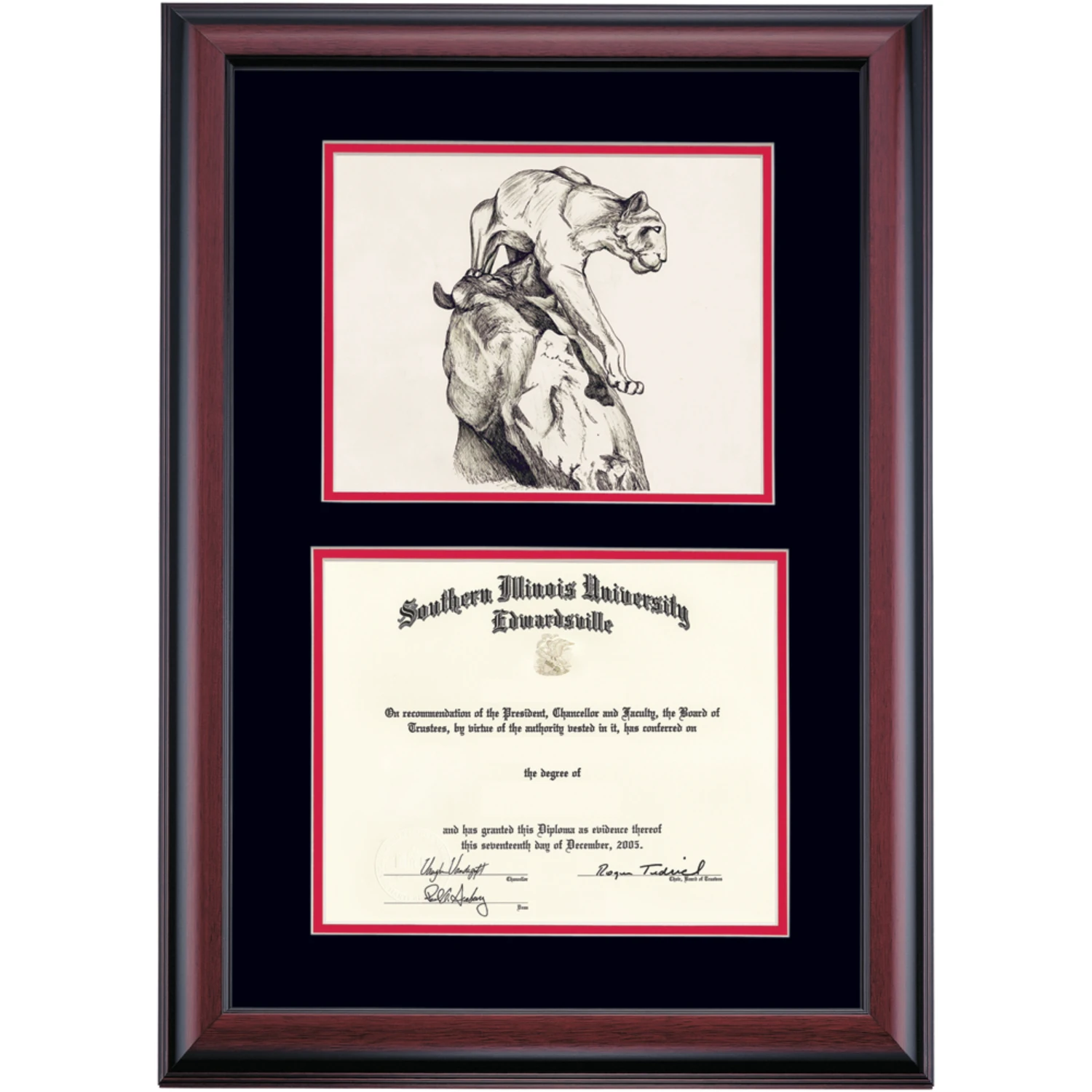 Southern Illinois Edwardsville Premier Cougar Statue Diploma Frame Southern Illinois Edwardsville Premier Cougar Statue Diploma Frame -Best Homeware Shop DSSHEISIEPC4BCECP