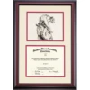 Southern Illinois Edwardsville Premier Cougar Statue Diploma Frame