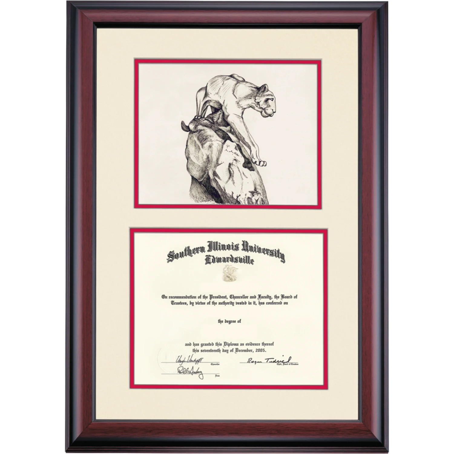Southern Illinois Edwardsville Premier Cougar Statue Diploma Frame Southern Illinois Edwardsville Premier Cougar Statue Diploma Frame -Best Homeware Shop DSSHEISIEPC4CECP