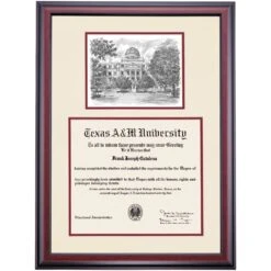 Texas A&M Premier The Academic Building Diploma Frame
