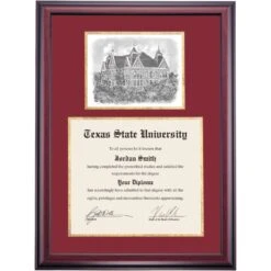 Texas State Premier Old Main Diploma Frame -Best Homeware Shop DSSHEITSMPC7MGIOM