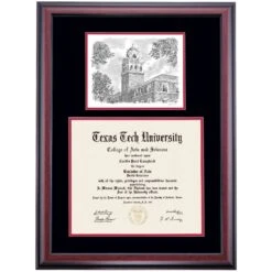 Texas Tech Premier The Bell Tower Diploma Frame -Best Homeware Shop DSSHEITTUPCRBCVBP