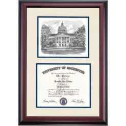 Rochester Premier Rush Rhees Library Diploma Frame