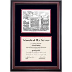 West Alabama Premier Campus Sign Diploma Frame -Best Homeware Shop DSSHEIWALPC4BCSWH