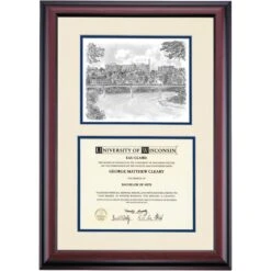 Wisconsin-Eau Claire Premier Walk Bridge And Campus Diploma Frame