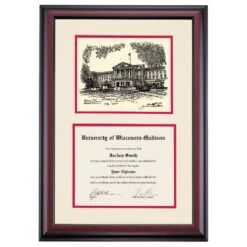 Wisconsin-Madison Premier Bascom Hall Diploma Frame