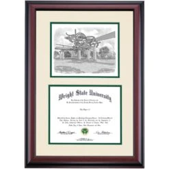 Wright State Premier Turning Points Sculpture Diploma Frame