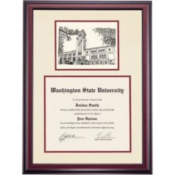 Washington State Premier Bryan Hall Diploma Frame