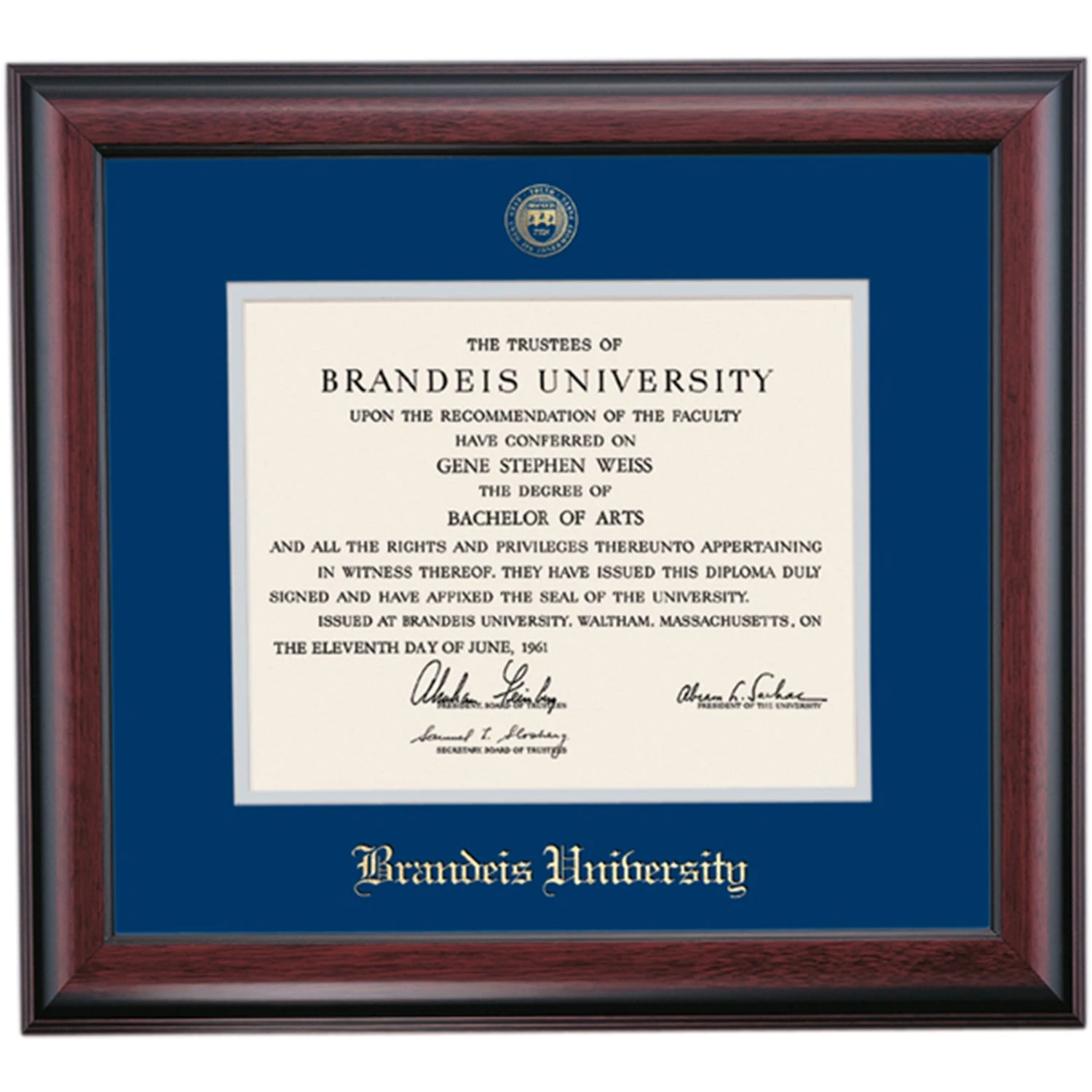Brandeis Traditional Diploma Frame Brandeis Traditional Diploma Frame -Best Homeware Shop DSSHETC5NEBRU