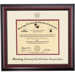 Oncology Nursing Certification Corporation Traditional Certificate Frame