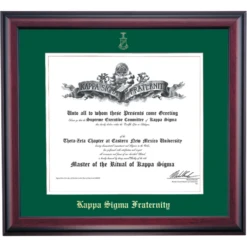 Kappa Sigma Traditional Master Of Ritual Certificate Frame