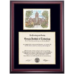 Georgia Institute Of Technology Premier Tech Tower Diploma Frame -Best Homeware Shop DSSHEWGATPC9BGTWR