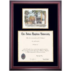 Johns Hopkins Premier Bloomberg Diploma Frame -Best Homeware Shop DSSHEWJHUPC9BGJBC