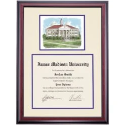 James Madison Premier Wilson Hall Diploma Frame -Best Homeware Shop DSSHEWJMUPC8PWHJ