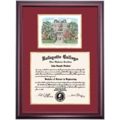 Lafayette Premier Pardee Hall Diploma Frame -Best Homeware Shop DSSHEWLAFPC7MGVPW