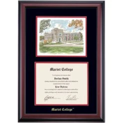 Marist Embossed Premier Hancock Building Diploma Frame -Best Homeware Shop DSSHEWMAREC3BCHCB