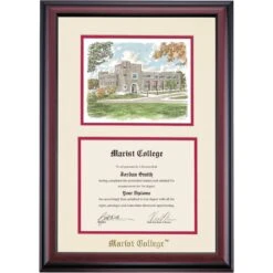 Marist Embossed Premier Hancock Building Diploma Frame -Best Homeware Shop DSSHEWMAREC3MHCB