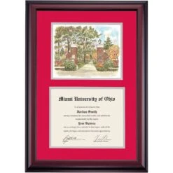Miami Ohio Premier Slant Walk Diploma Frame -Best Homeware Shop DSSHEWMIAPC4CESLW