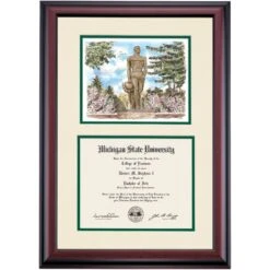 Michigan State Premier The Spartan Diploma Frame 2 Michigan State Premier The Spartan Diploma Frame -Best Homeware Shop DSSHEWMSTPC4HSSW