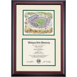 Michigan State Premier Spartan Stadium Diploma Frame