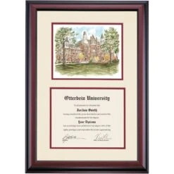 Otterbein Premier Towers Hall Diploma Frame -Best Homeware Shop DSSHEWOTTPC1MOTW
