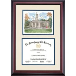 Penn State Premier Old Main Diploma Frame