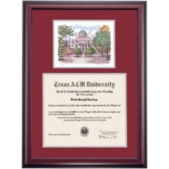 Texas A&M Premier The Academic Building Diploma Frame -Best Homeware Shop DSSHEWTAMPC8MEABW