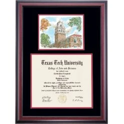 Texas Tech Premier The Bell Tower Diploma Frame -Best Homeware Shop DSSHEWTTUPCRBCVBW