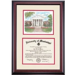 Mississippi Premier The Lyceum Diploma Frame -Best Homeware Shop DSSHEWUMSPC4CLMW