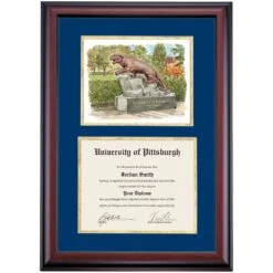 Pittsburgh Premier The Pitt Panther Statue Diploma Frame -Best Homeware Shop DSSHEWUPTPC4NGPSW