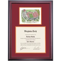 Virginia Tech Premier Lane Stadium Diploma Frame -Best Homeware Shop DSSHEWVATPCHMOVSW