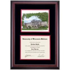 Wisconsin-Madison Premier Bascom Hall Diploma Frame -Best Homeware Shop DSSHEWWMDPC3BCMPW