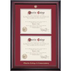 Oberlin College And Conservatory School Color Double Traditional Diploma Frame