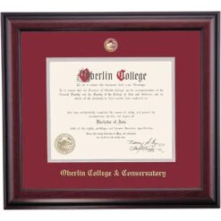 Oberlin College And Conservatory School Color Traditional Diploma Frame