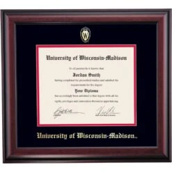 Wisconsin-Madison School Color Traditional Diploma Frame