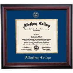 Allegheny School Color Traditional Diploma Frame