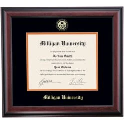 Milligan School Color Traditional Diploma Frame