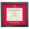 Miami Ohio School Color Traditional Diploma Frame