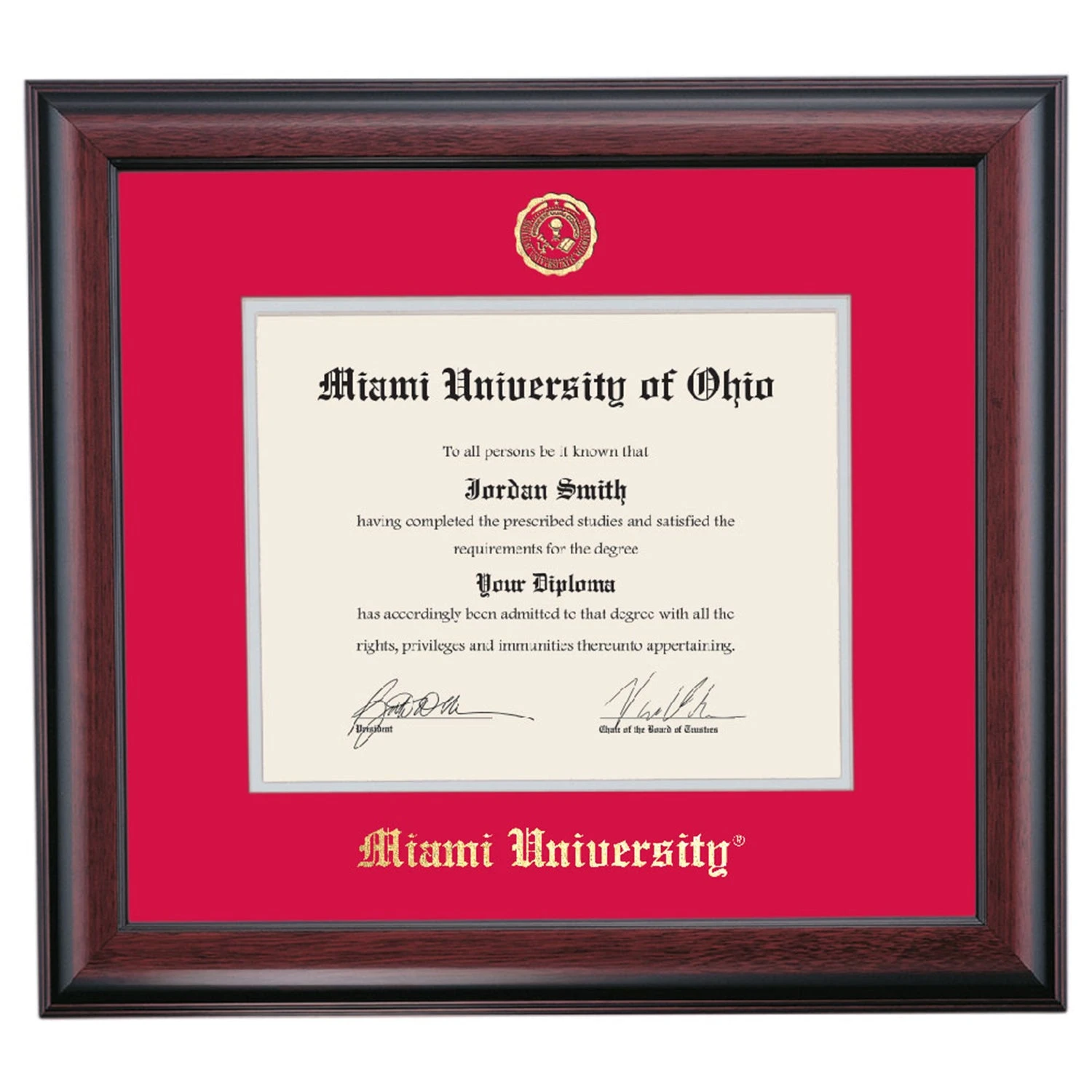 Miami Ohio School Color Traditional Diploma Frame Miami Ohio School Color Traditional Diploma Frame -Best Homeware Shop DS SHE T C4 CE MIA