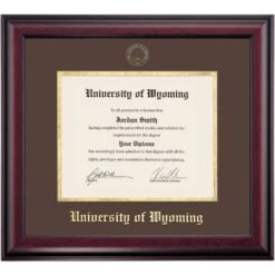 Wyoming School Color Traditional Diploma Frame