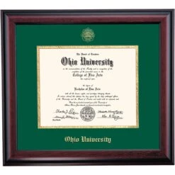 Ohio School Color Traditional For Associates Degree Diploma Frame